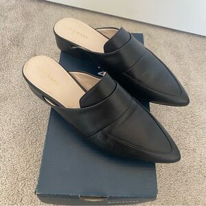 Cole Haan Women's Sleek Black Leather Mules